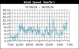 Dagoverzicht Windsnelheid